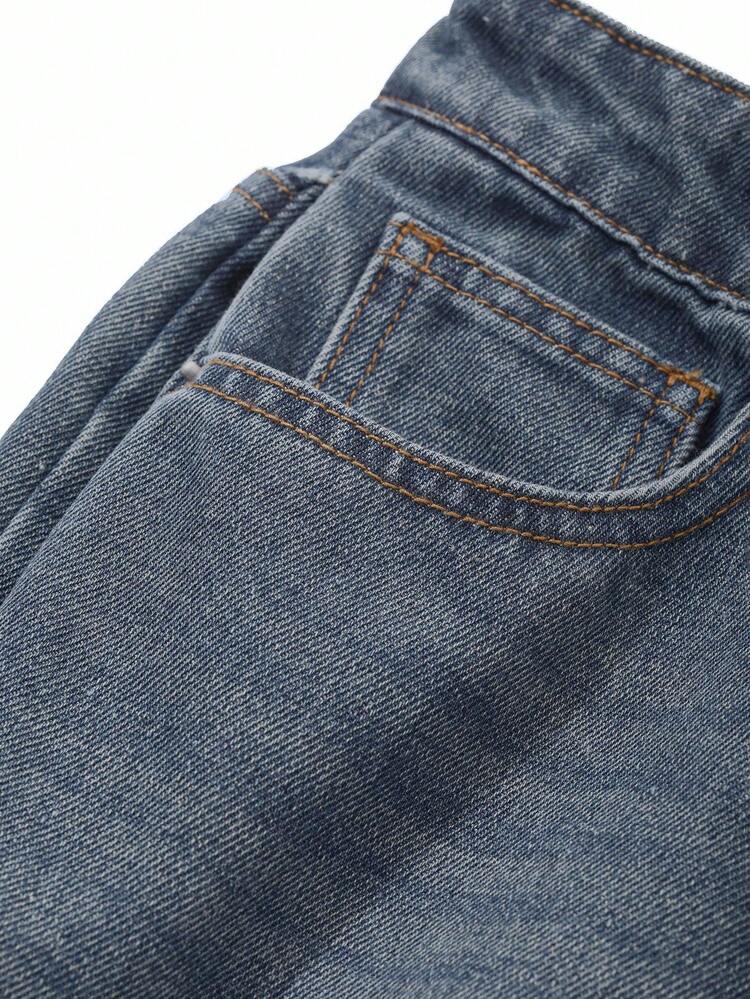 Women's Distressed Washed Wide Leg Casual Jeans Y2k