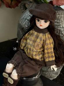 1件30厘米森林仙子娃娃衣服，花边连衣裙，手工精细制作，适合BJD/SD娃娃，公主派对服装，女孩收藏礼物，春季拍照道具，非毛绒填充 - 彩色 - 查看 6