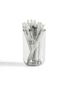 1 件新款简约透明笔筒，高品质办公桌收纳桶，适合学生、办公室工作人员、家庭、简化存储、更大容量、材料、易于取用、铅笔筒可爱圣诞装饰、圣诞装饰品、圣诞节、钢笔、钢笔、文具、铅笔盒、铅笔袋、学校、大号铅笔盒、办公设备、学校用品、便条纸、卡哇伊装饰、返校、钢笔、学校用品 - 彩色 - 查看 7