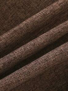 SHEIN Toddler Boys' Plain Simple Long Sleeve Shirt, Casual Everyday Wear - Brown - View 6