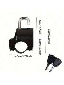 1pc Motorcycle Helmet Lock, Motorcycle Helmet Lock Motorcycle Accessories, Bicycle Helmet Lock Motorcycle Helmet Lock Electric Motorcycle Helmet 22-28mm Handlebar Clamp Sleeve Scooter Lock Accessories - A - View 6