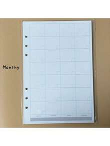 A5 45 Sheets Refill Papers,6 Holes Binder Notebook Inner Paper,Weekly/Monthly/Blank Planner Journal Notebook Parts - White - View 3