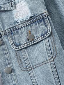 Sparklyn 少女Y2K风格牛仔两件套，秋冬新品，学院风，外套+百褶裙套装，休闲街头风，长袖做旧牛仔外套+牛仔百褶迷你裙，中蓝色复古水洗牛仔布，宽松时尚百搭套装，牛仔新品套装