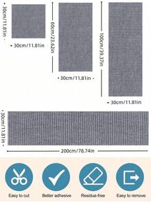 One Piece Of Cut Custom Self-Adhesive Multi-Color Cat Scratching Pad For Cat Climbing Frame Stand, Cat Furniture Protector, Sofa, Steps, Floor, Wall, Ground Protection, Durable Cat Scratching Pad, Ideal Cat Furniture Protection - Light Grey - View 5