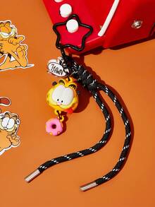 GARFIELD | SHEIN 立体创意包包挂件，甜甜圈钥匙扣，礼品 - 橘色 - 查看 6