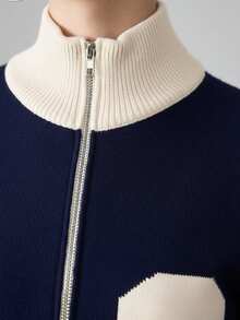 ROMWE Avant 2pcs Y2K Sporty Retro Numeral Cardigan & Shorts Set For Women - Navy Blue - View 9