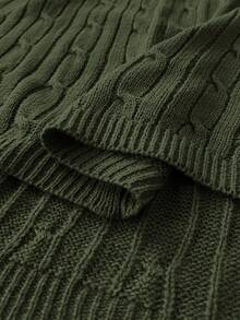 Elenzga Plus Size Elegant Delicate Hollow V-Neck Sweater Dress