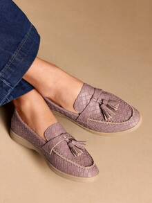 Rosivie Bequeme Slip-On Minimalistische Damen Ballerinas - Aprikosenfarben - Übersicht 6