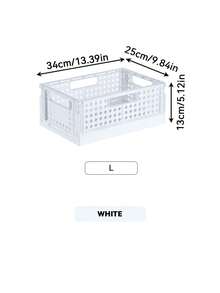 Joivida 1Pc Macron Colors Plastic Foldable Storage Basket Perfect For Storge And Daily Use Easy Assembly Can Be Used In Kitchen Bathroom Office Living Room Classroom Domitries - Multicolor - View 17