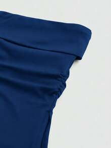 Top mujer stapless cualquier ocasión formal casual trendy corte A femenino - azul real - Ver 4
