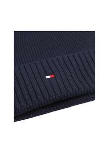 Tommy Hilfiger Ribbed Men's Beanie Navy - Blue - View 3