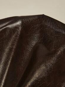 ATUI Studio Women's PU Leather Pants, High Waist Cracked Texture, Straight Leg, Casual, Fashion Versatile, Suitable For Work And Occasions