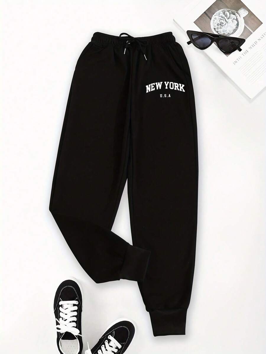 Women Sweatpants - Black - View 1