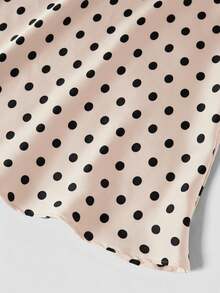 Firerie Plus Size Polka Dot Print Casual Skirt Spring To Summer - Apricot - View 5