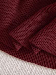 Emery Rose Kids Emery Rose Kids Babygirl Cute Solid Color Knitted Long Sleeve Dress, Autumn/Winter