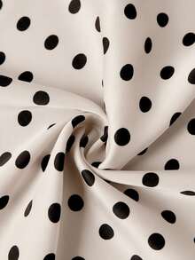 Firerie 女士复古优雅波点印花度假风半身裙 - 杏色 - 查看 5