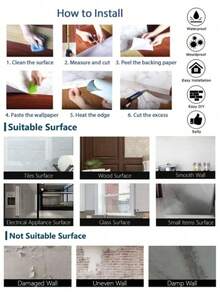 1卷40厘米宽自粘防水防滑大理石纹地板贴纸，DIY翻新地板贴，石纹质感，家居装饰，适用于室内地板，贴纸，墙贴，乙烯基贴纸，家居装饰，春季装饰品，焕新家居，Rama装饰贴纸礼物，生日毕业地板砖，自粘地板砖，剥离式粘贴，客厅装饰，房间装饰，厨房装饰 - 黑與白 - 查看 7