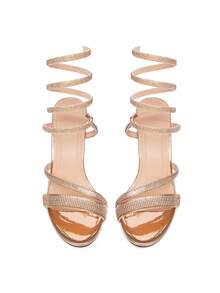 CUCCOO SZL Women's Rhinestone Embellished Shoes, Suitable For Dating, Parties, Weddings And Various Occasions - Champagne - View 7