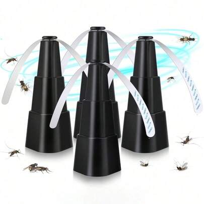 3 PIEZAS - Ventiladores anti moscas para mesas, ventilador repelente de moscas para interiores y exteriores con aspas holográficas, alimentado por baterías para picnic, fiesta, restaurante, cocina y barbacoa