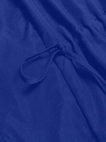 EMERY ROSE 女士宽松简约撞色收腰休闲外套 - 寶藍色 - 查看 5