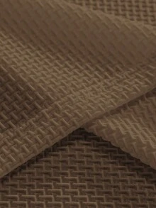 Manfinity Homme 男式纯色前扣短袖休闲 Polo 衫 - 咖啡棕 - 查看 3