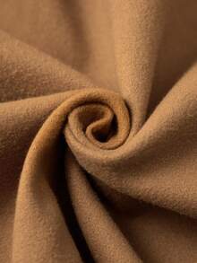 Zelara معطف صوفي مزدوج الصدر بياقة واسعة للمرأة ذات الحجم الكبير، خريف/شتاء - كاكي - مشاهدة 12