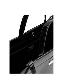 Tommy Hilfiger Logo Detail Glossy Women's Tote Bag Black - Black - View 2