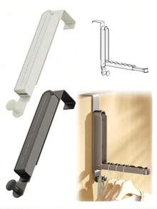 1个装门后晾衣架 可折叠晾衣架 洗衣架 重型节省空间收纳整理架 适用于衣物、毛巾、帽子 旅行居家公寓宿舍大学生必备 - 彩色 - 查看 9