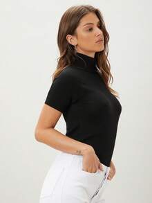 MOTF PREMIUM WOOL MIX KNIT TOP - Black - View 4