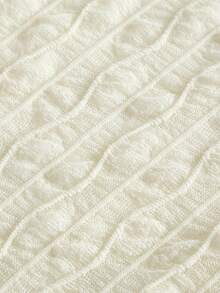 SHEIN EZwear Women's Elegant Solid Color Textured Fitted Skirt, Suitable For Commuting - Apricot - View 4