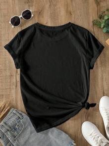 Women Sleep Tops - Black - View 2