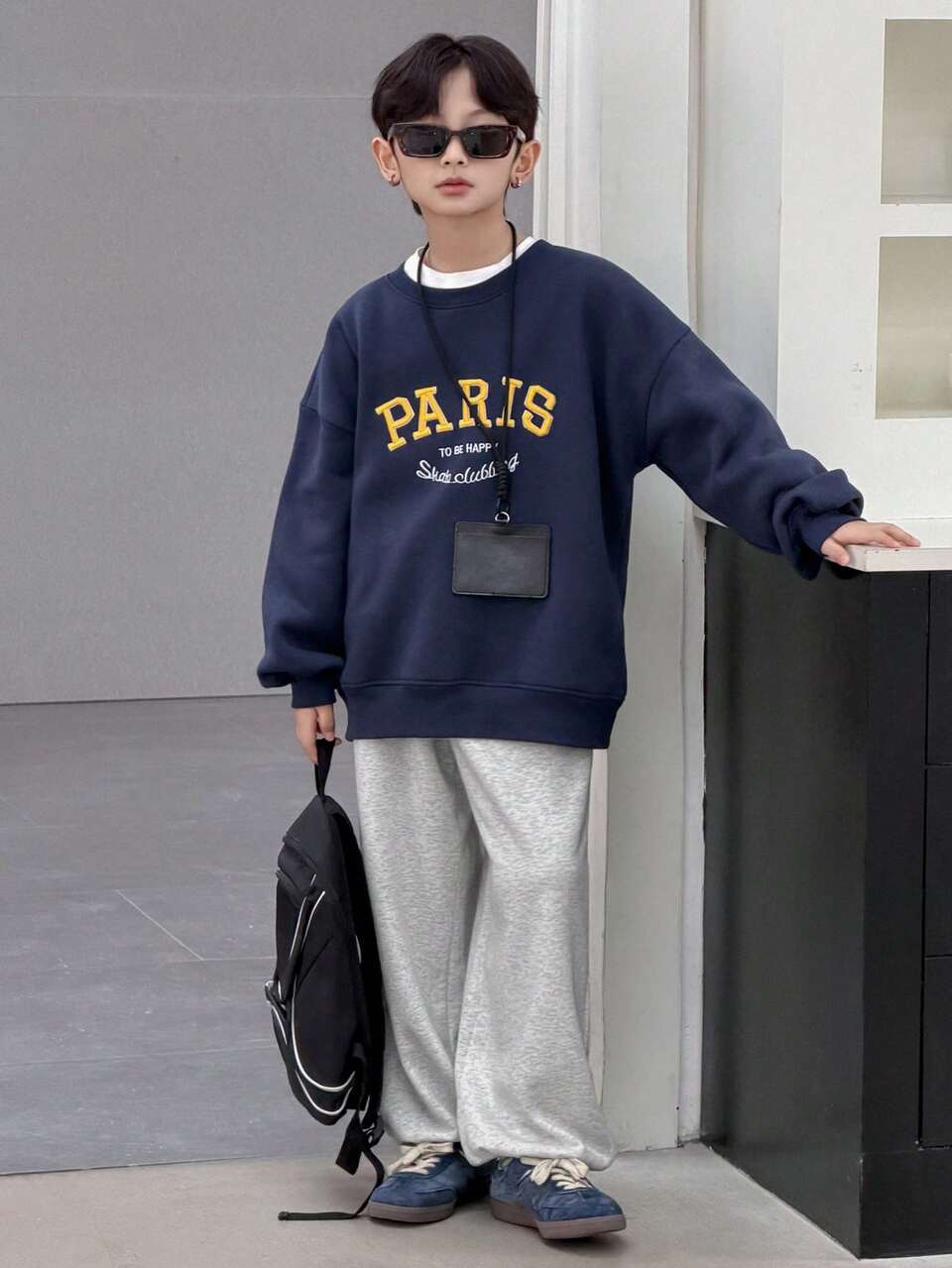 Tween Boys' Drawstring Waist Pockets Casual Pants
