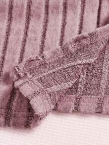 SHEIN NovaGlow 儿童少女碎花吊带连衣裙和纽扣短开衫两件套，舒适针织面料，秋冬款 - 藕粉色 - 查看 7