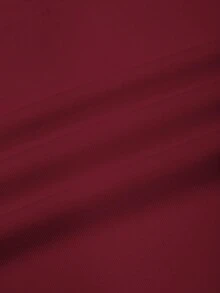 Franclia Plus Size Solid Color Minimalist Casual Pearl Decor Sleeveless Tank Top - Burgundy - View 4