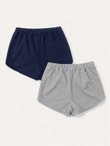 Glimmora 女士字母图案休闲短裤，适合日常外出穿着 - 彩色 - 查看 2