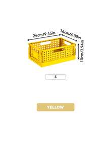 Joivida 1Pc Macron Colors Plastic Foldable Storage Basket Perfect For Storge And Daily Use Easy Assembly Can Be Used In Kitchen Bathroom Office Living Room Classroom Domitries - Multicolor - View 24