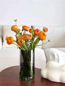 1 pièce Vase cylindrique en acrylique anti-chute - Arrangement floral hydroponique cultivé dans l'eau - Parfait pour les fleurs fraîches pour décorer le salon - Parfait pour les mariages, les décorations de fête - Noir - Voir 9