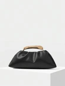 MOTF PREMIUM PU 皮革串珠手提包 - 黑色 - 查看 2