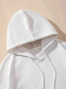 Sudadera con capucha afelpada para mujer, nueva colección de otoño e invierno, cálida, holgada y combinable - Blanco - Ver 3