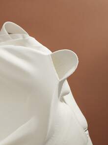 大码女士无缝无钢圈文胸，带凝胶垫，柔软支撑，性感网纱，舒适显瘦文胸 - 白色 - 查看 5