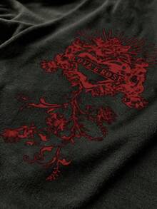 Maweii 大码女式性感连帽长袖抽绳卫衣和喇叭裤两件套休闲家居服套装，红黑配色 - 彩色 - 查看 8