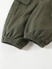 SHEIN Playful Pals 2-częściowy komplet dżinsów dla chłopców w jednolitym kolorze, wygodny, z elastyczną talią, jesienny - Wielokolorowe - Zobacz 6