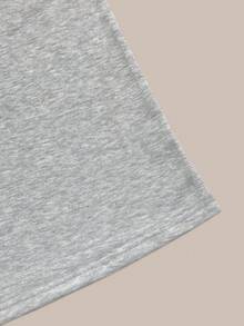 INAWLY Áo nỉ dài tay họa tiết kẻ sọc cổ chữ V rộng rãi thoải mái dành cho nữ - Xám - Xem 6