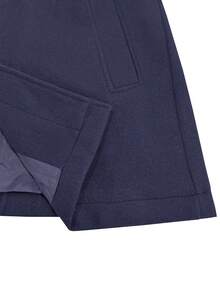 Manfinity Mode 男士时尚冬季拉链纽扣大衣 - 藏蓝色 - 查看 8