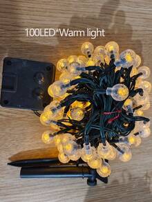 Waterproof Solar Bubble Ball Light String Lights Outdoor Lighting Crystal Ball String Light Halloween Christmas GardenParty Decoration