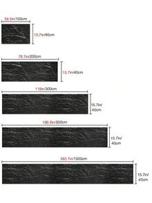 1卷40厘米宽自粘防水防滑大理石纹地板贴纸，DIY翻新地板贴，石纹质感，家居装饰，适用于室内地板，贴纸，墙贴，乙烯基贴纸，家居装饰，春季装饰品，焕新家居，Rama装饰贴纸礼物，生日毕业地板砖，自粘地板砖，剥离式粘贴，客厅装饰，房间装饰，厨房装饰 - 黑與白 - 查看 14