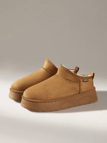 Solecia Women's Thick Sole Thermal Lined Casual Everyday Snow Boots For Christmas