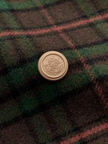 HIMLAND Men's Vintage Casual Plaid Mandarin Collar Double-Breasted Suit Jacket, Autumn Men Plaid Suit Men Double Breasted Suit Flannel Tuxedo Men 2 Piece Set Lapel Mens Jacket Suit Sports Coat Plaid Men - Multicolor - View 6