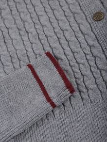 Franclia 两件套复古撞色 Polo 领长袖纽扣针织衫搭配百褶迷你裙，女士休闲套装，秋冬款 - 彩色 - 查看 7