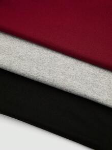 SHEIN Clasi 3pcs/Set Plus Size Basic High Neck Camisole - Multicolor - View 5